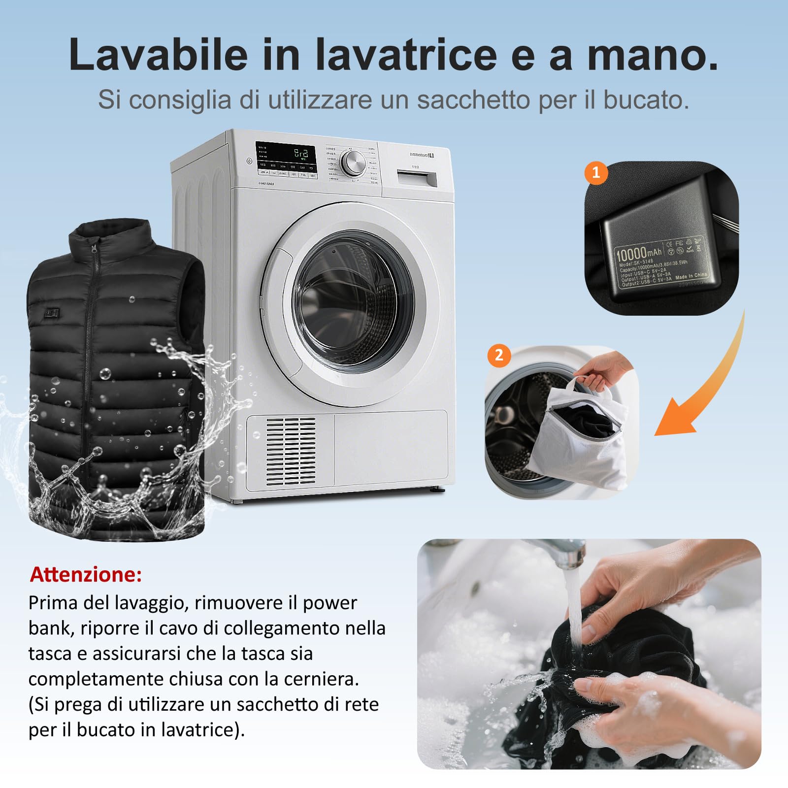 seenlast Gilet Riscaldato Donna, Giubbotto Riscaldato Donna con Batteria da 10000 mAh, Elettrico Gilet Riscaldante Leggero con 4 Zone di Riscaldamento, 3 Temperatura Regolabile, Lavabile in Lavatrice