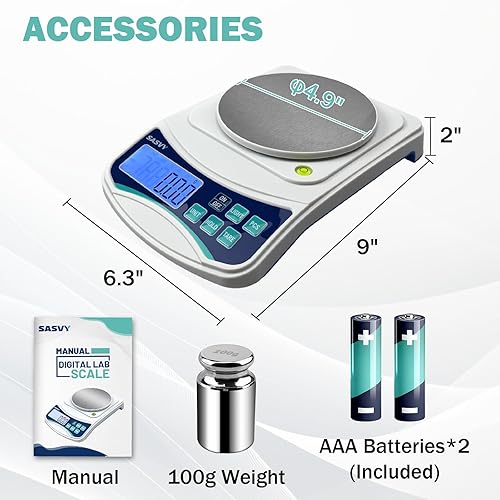 Miniatura 6 de Báscula digital de laboratorio de 35.27 oz x 0.00 oz ozgctDWTtlgnozt, báscula científica electrónica de precisión, balanza analítica para joyería de