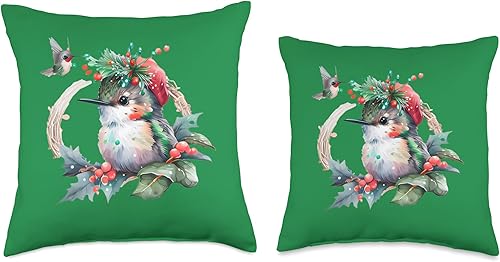 Miniatura 3 de Cute Design - Almohada de diseño pequeño con colibríes, 16 x 16 pulgadas, multicolor