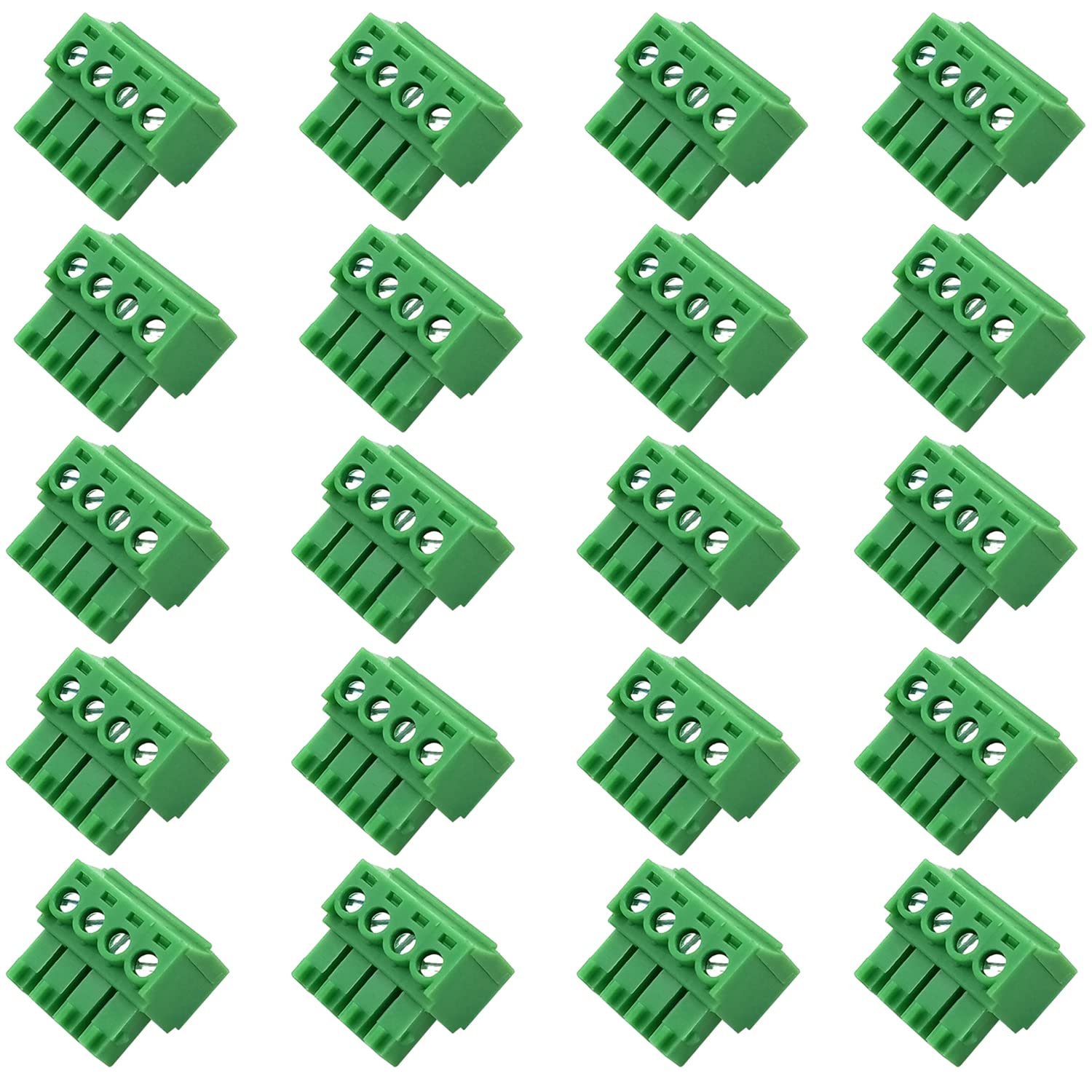Cermant 20PCS 4 Pin 3.5mm Pitch PCB Green Pluggable Terminal Block Connector with Separate Screw Hole (20Pcs 4P 3.5MM) (B09LQV4B2B) Amazon Price History, Amazon Price Tracker