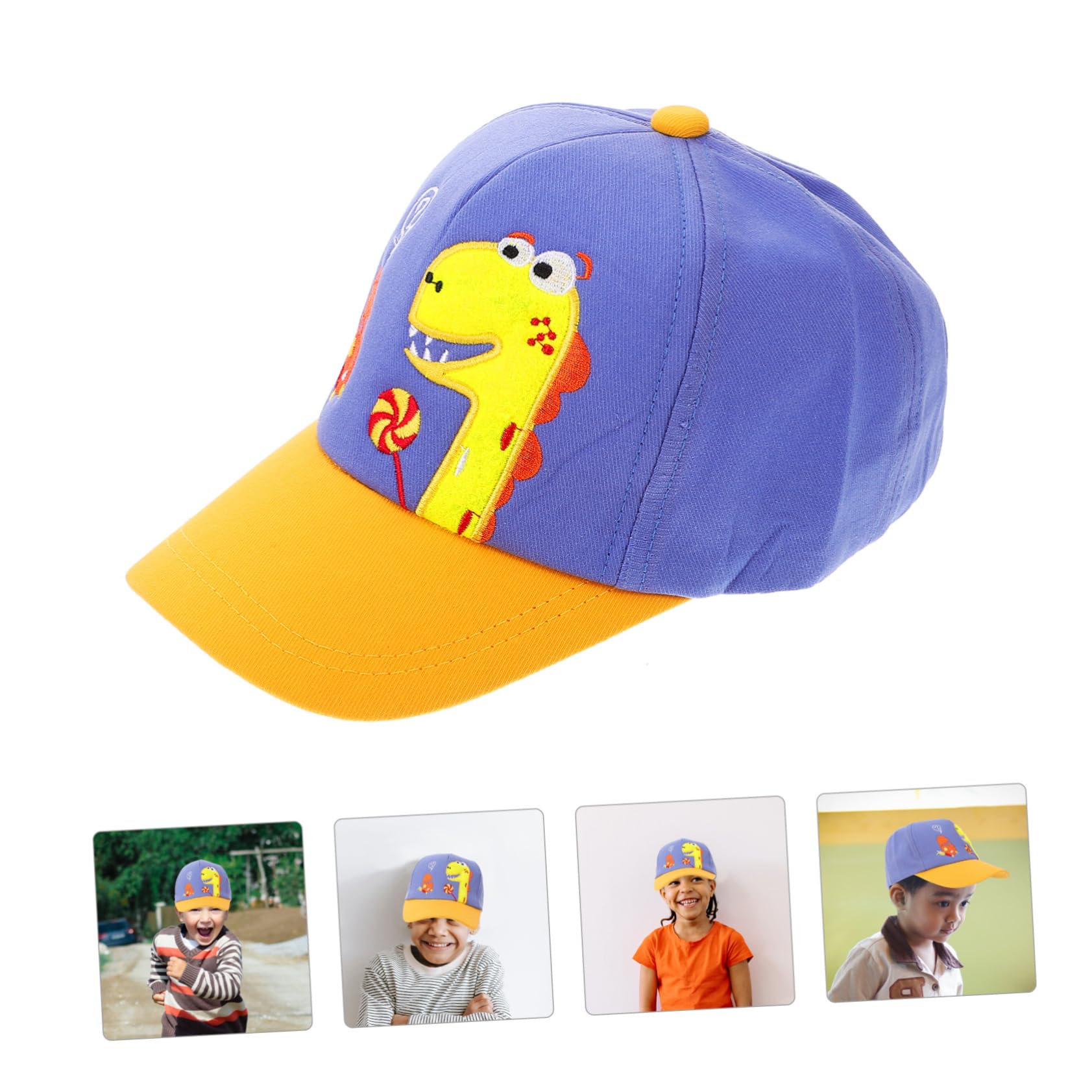 LIFKOME Cappello Dinosauro i Bambini Hanno raggiunto Il Picco Cappelli da Sole per Light lumino Kid Cappello Baseball Cappellino da Baseball Berretto con Visiera all'aperto Tela Blue