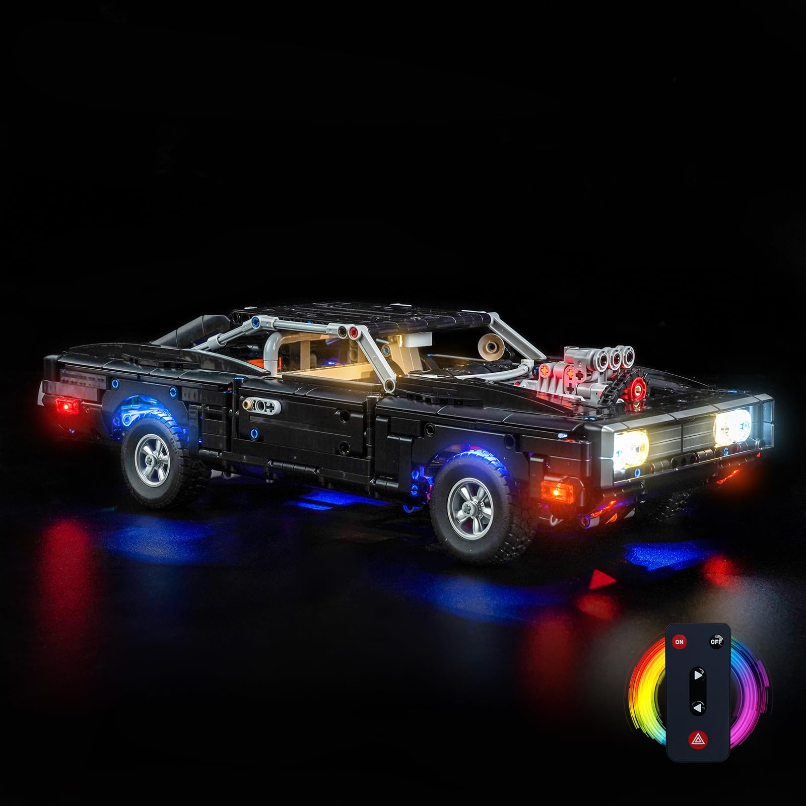 Remote Control Led Light Set Compatible with Lego 42231 Fast and Furious Dodge Charger R/T Car (No Model), Decoration Lighting Set Compatible with Lego Fast and Furious Dodge Charger R/T Car — image 1