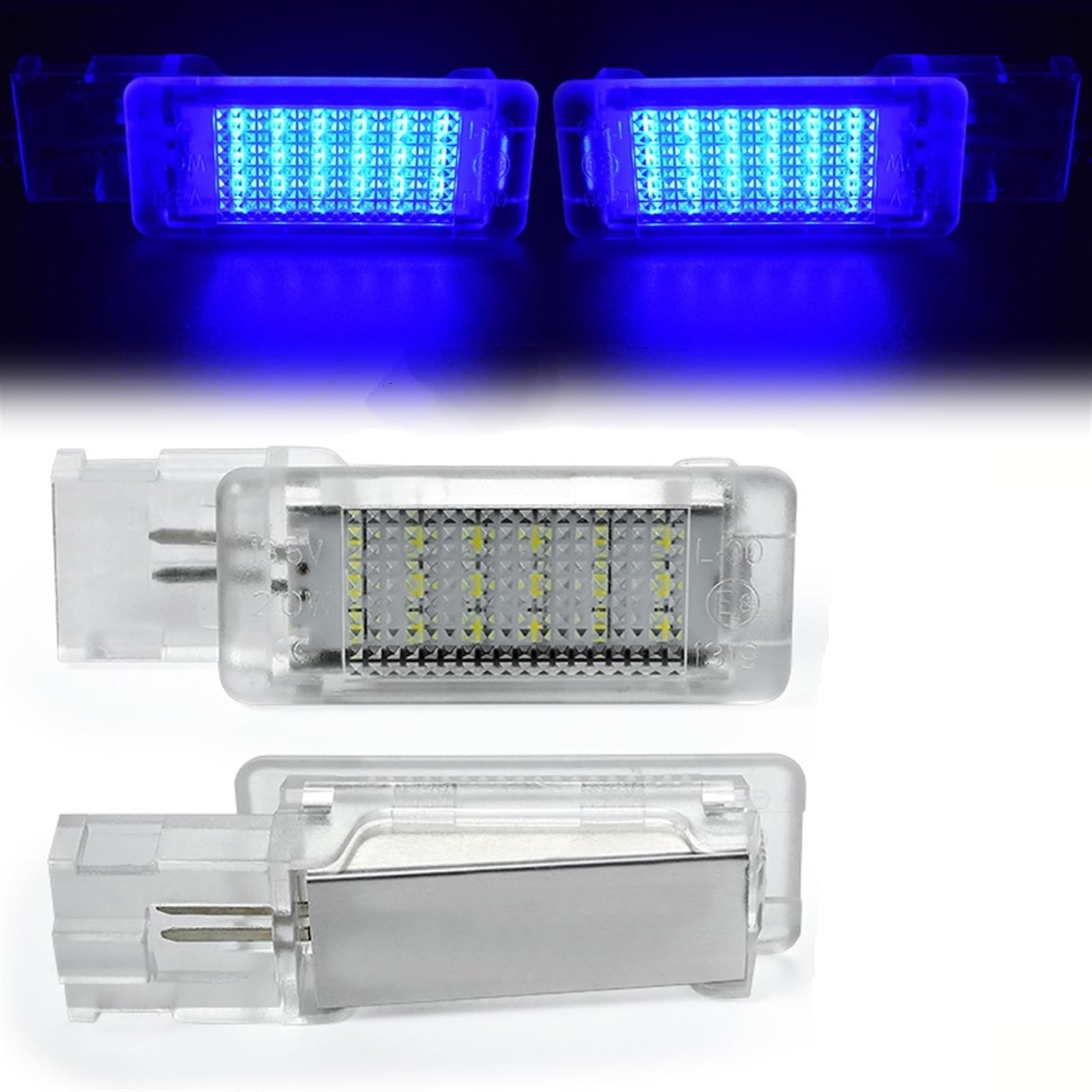 Luci vano piedi XUBOR Lampade for vano portaoggetti a LED for vano piedi, vano bagagli, for VW, for Golf, for POLO, for Passat, for, for Jetta, for Caddy, UP T5 T6, for Touareg, for Scirocco(Charm Bl