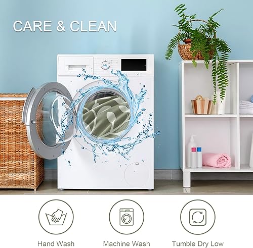 Miniatura 7 de METAHOTS Juego de edredón tamaño King  Juego de edredón de 7 piezas con estampado botánico floral en verde con sábanas, juego de ropa de cama de