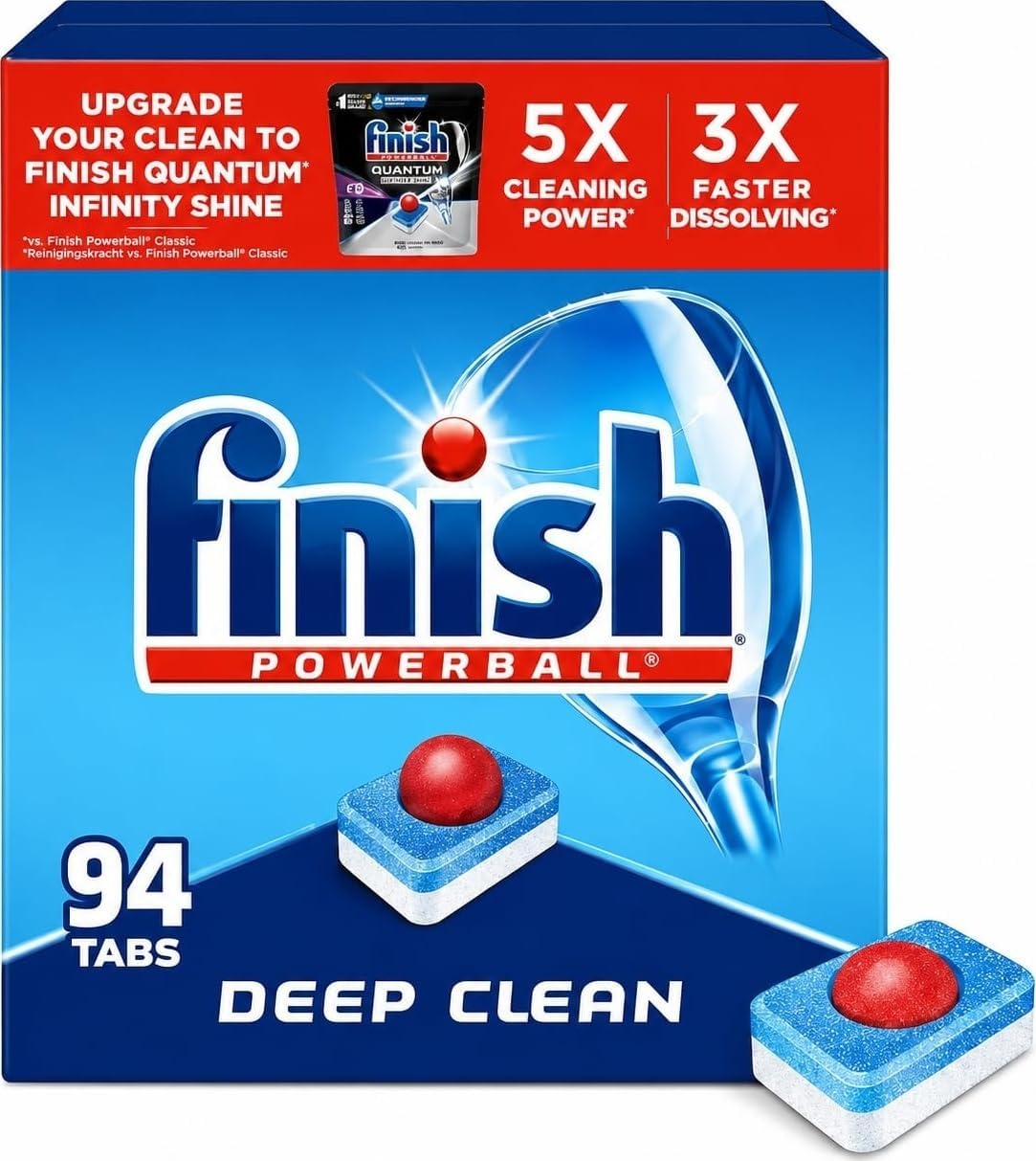 Powerball Dishwasher Pods, Dishwasher Tablets Plastic Free, Fresh Scent, 94 Count