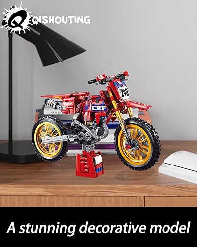 Miniatura 2 de QISHOUTING Juguete de construcción de motocicleta para niños adolescentes, modelo a escala 18, bloques de construcción de moto, 559 piezas,