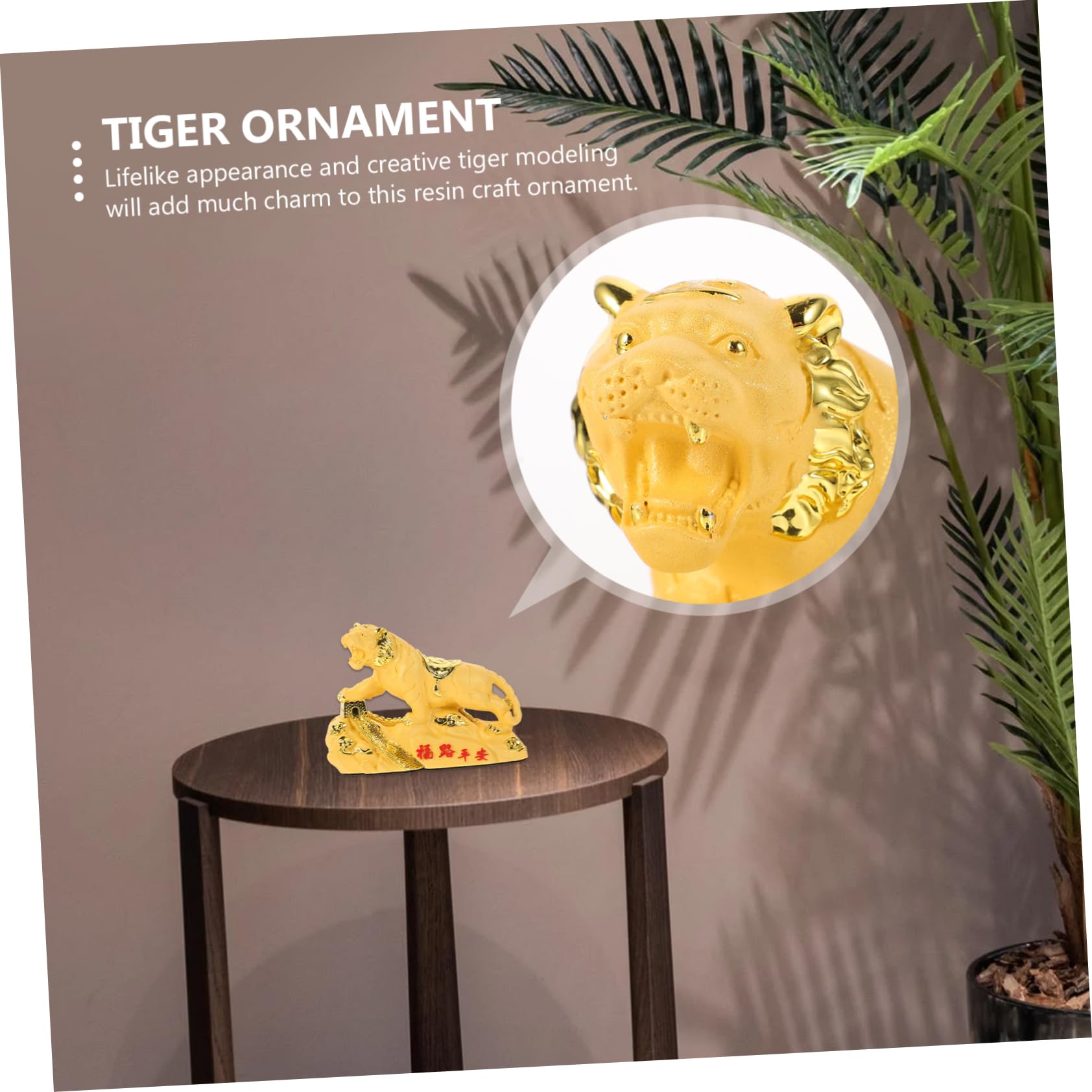 ORFOFE Harz Tiger Skulptur Ornament Home Decor Büro Schmücken Sternzeichen Tiger Kunst Tiere Figur Dekorative