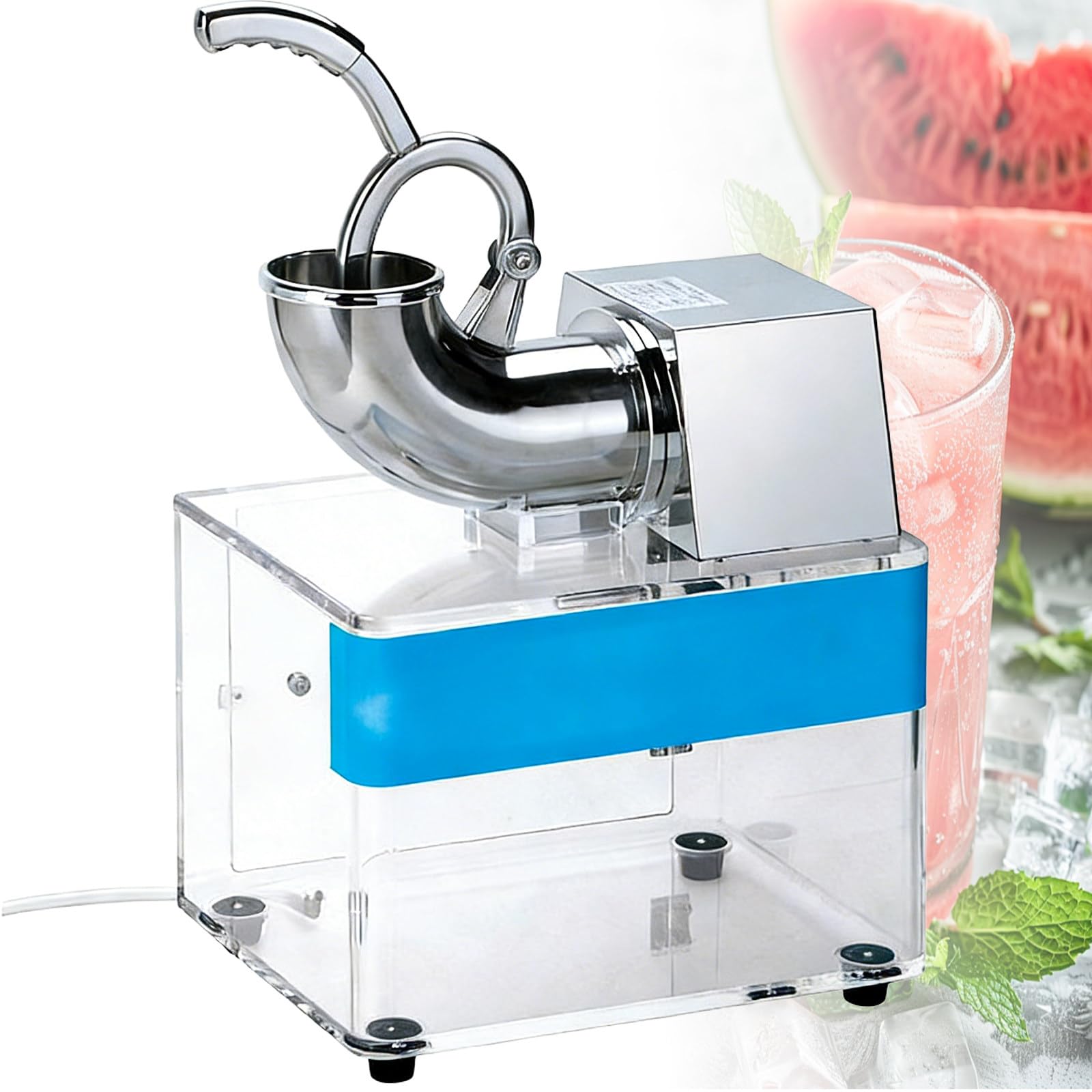 Sjyclaviger Commercial Snow Cone Machine Shaved Ice, Electric Snow Cone Maker Machine, Machine 200kg /Hr, Per Hour For Parties, Events, And More B