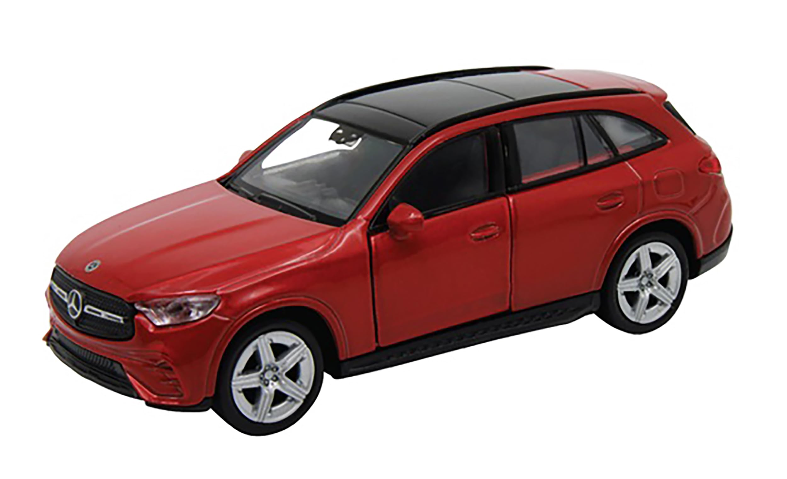 Mercedes-Benz GLC 12 cm modello auto in metallo modello auto con motore di ritiro Welly 25 (rosso metallizzato)