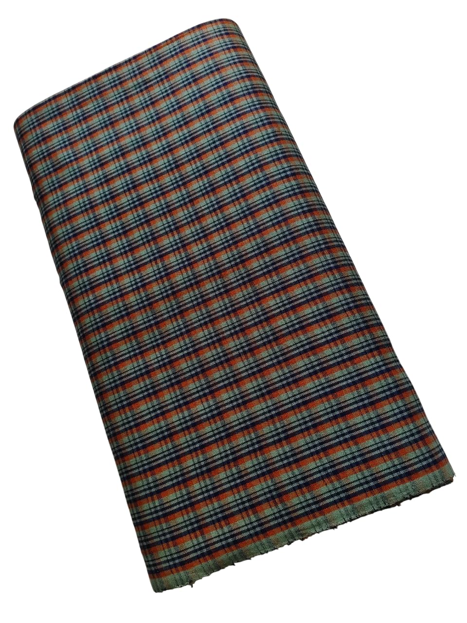 Cotswool Men's Checked Woolen Shirt Fabric, Multicoloured (Mehandi), Unstitched Dress Material Size - 2.00 * 1.10 Meter-image-17