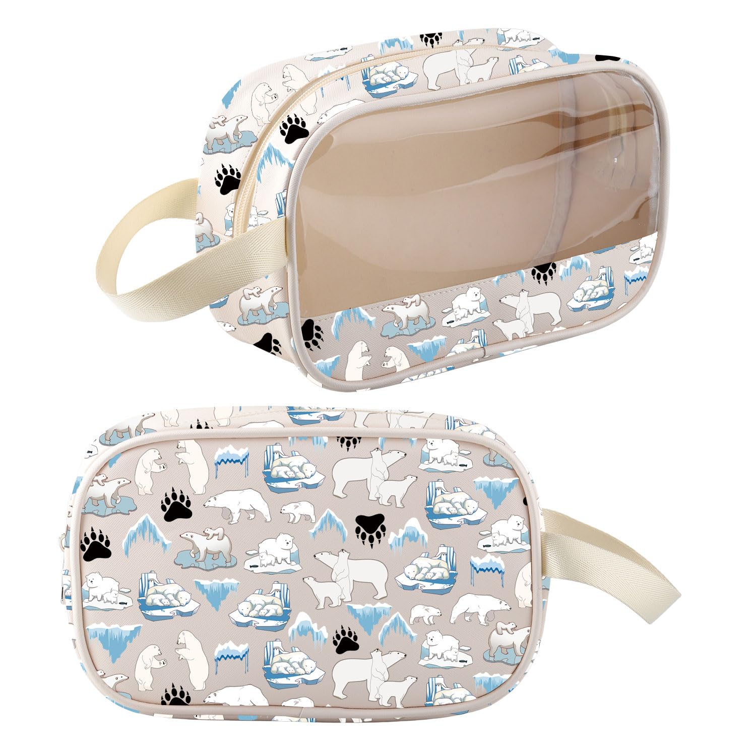 Polar Bear Makeup Bag Polar Bear Gifts for Polars Bears Lovers Women Cute Polars Bears Gifts Polar Bear Zipper Travel Pouch