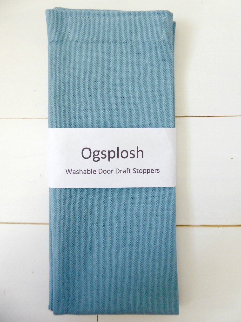 Plain Blue Draft Stopper, EMPTY, Door Snake. A7269