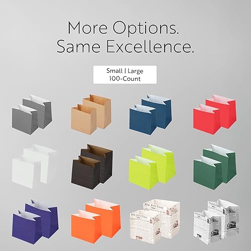 Miniatura 5 de Restaurantware -Bag Tek - Bolsas de papel de 4.25 x 2.5 x 3.75 pulgadas para aperitivos, 100 bolsas grandes para papas fritas  Desechables,