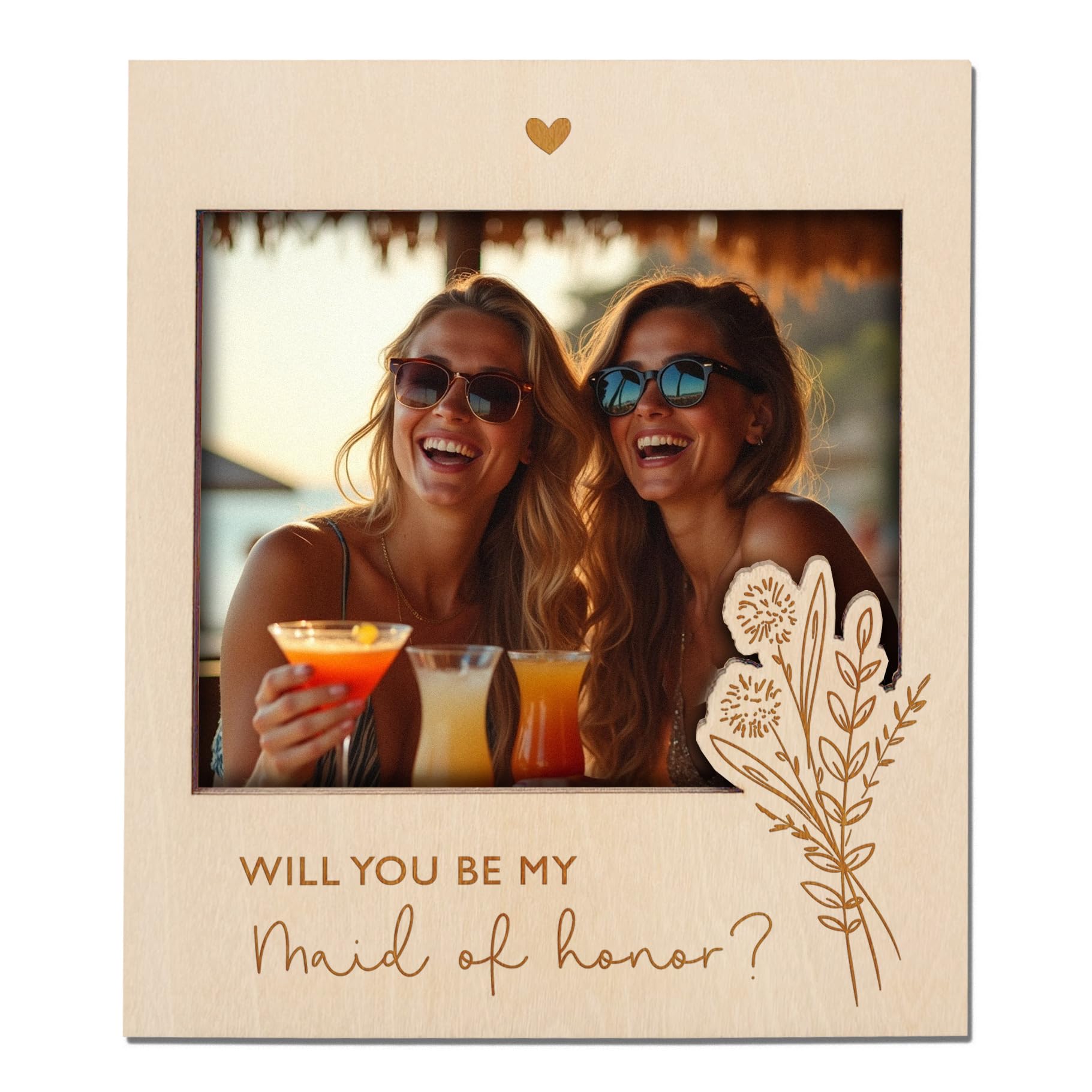JoliCoon Maid of Honor Proposal Picture Frame, Will You Be My Maid of Honor — image 1