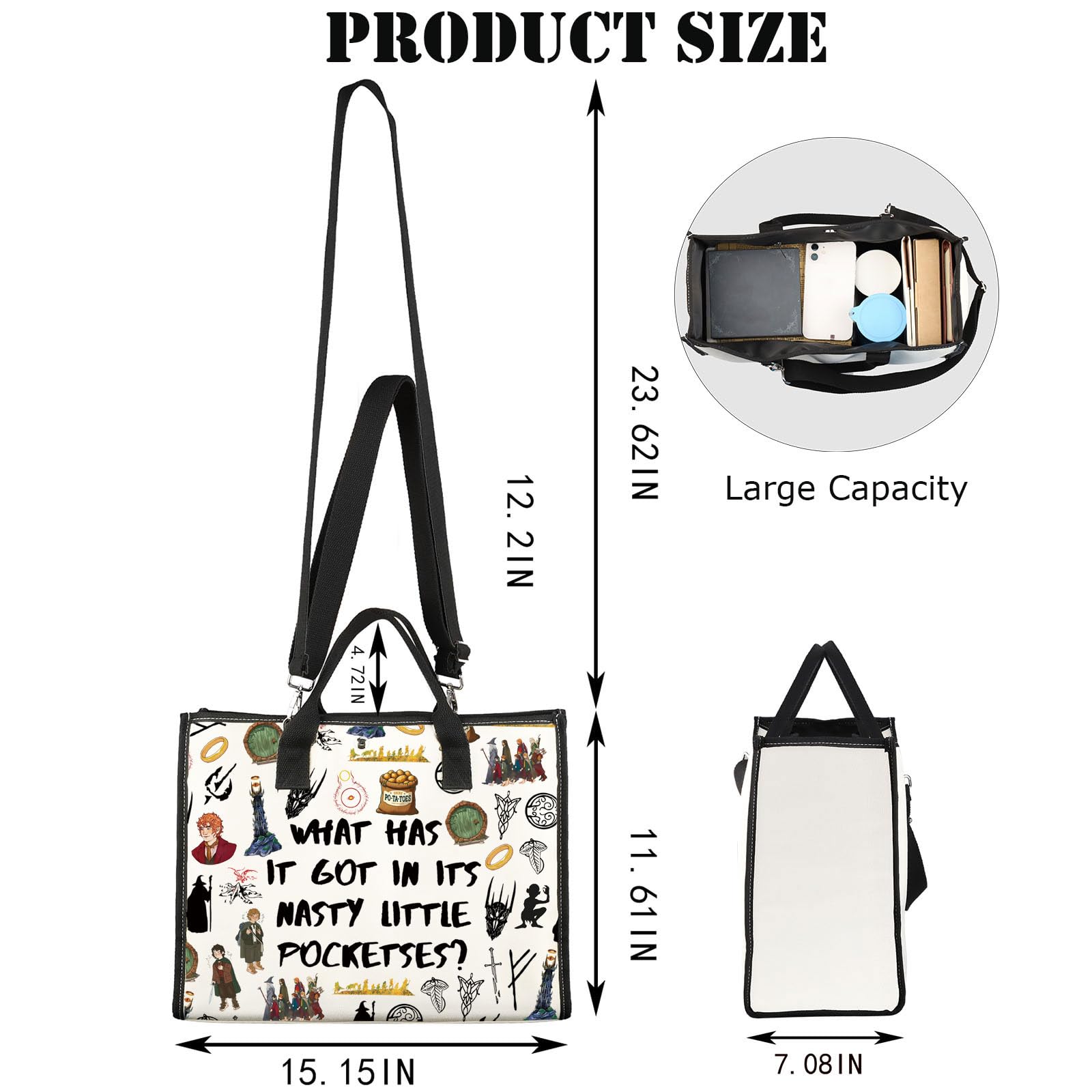 Lord Rings Makeup Bag Baggins Gift What Has It Got In Its Nasty Little Pockets Middle Earth Gifts (What Has TG1) - Image 2