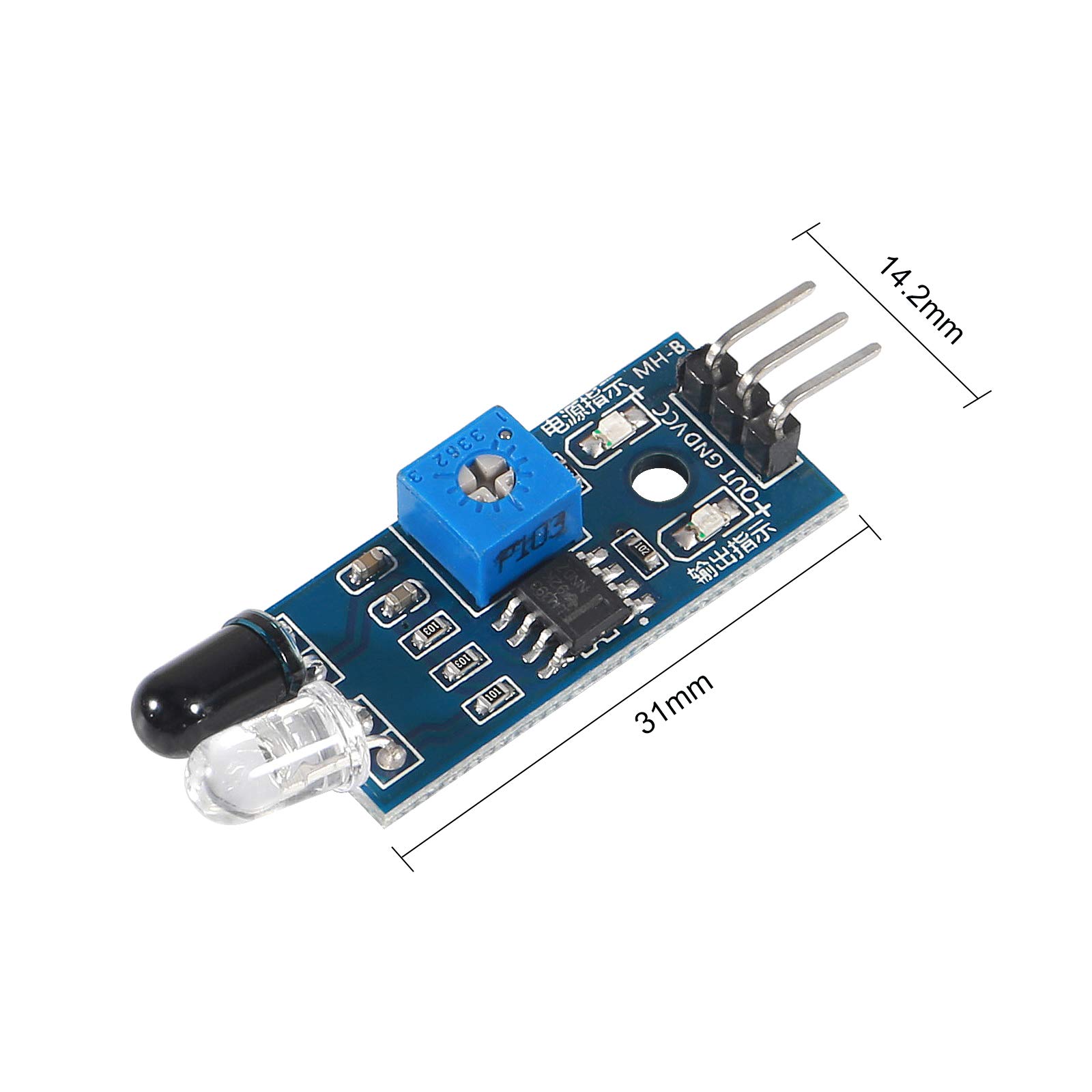 Snapklik.com : 15PCS IR Infrared Obstacle Avoidance Sensor Module 3 ...