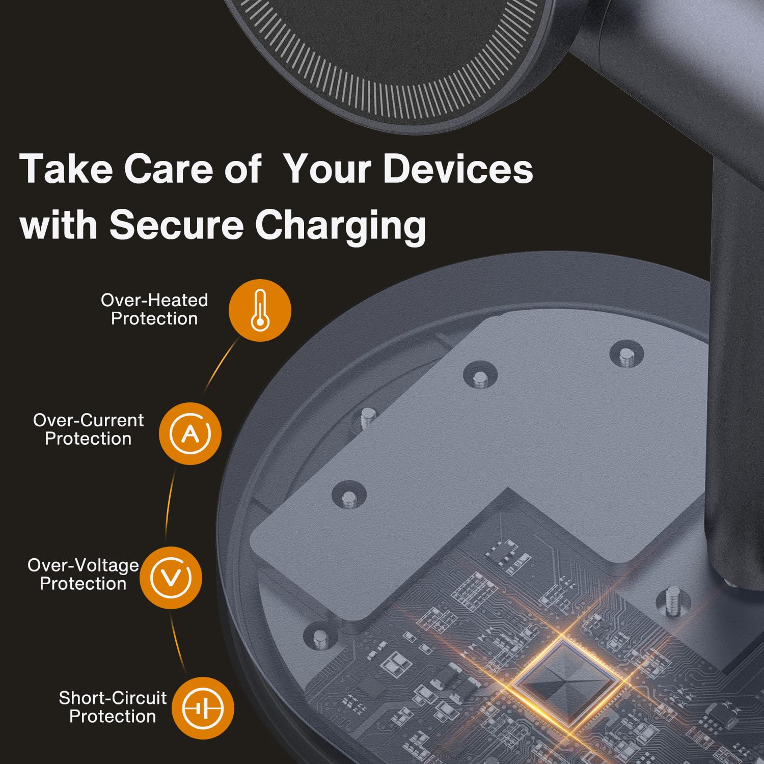 iVANKY Qi2 Certyfikowana Stacja Ładowania Bezprzewodowego 4 w 1 z Podświetleniem Nocnym dla MagSafe Magnetic Charger, Szybkie Ładowanie 3 w 1 dla iPhone, Apple Watch oraz AirPods(Ładow. 33W PD w zest)