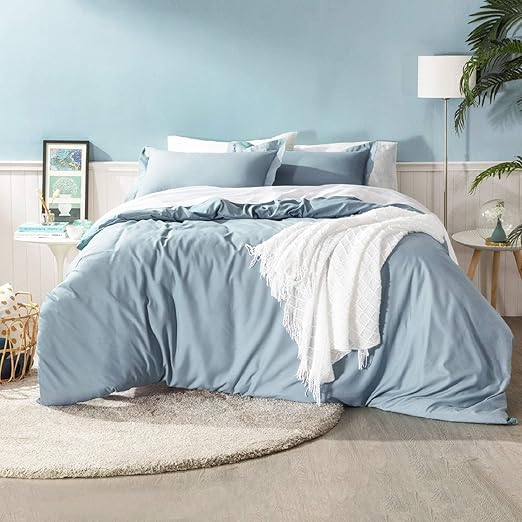 Bedsure Funda Nórdica Cama 90 Funda Edredon 150x220 cm Lisa Suave