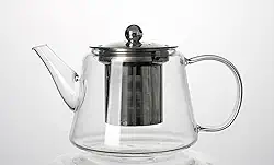 Chaleira de Vidro Borossilicato com Infusor de Chá, 750 ml, Vai Ao Fogo