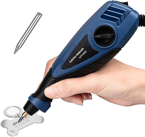 Bolígrafo de grabado de 25 W, herramienta de grabado de potencia de 6 velocidades, bolígrafo grabador de mano con brocas de acero de carburo de