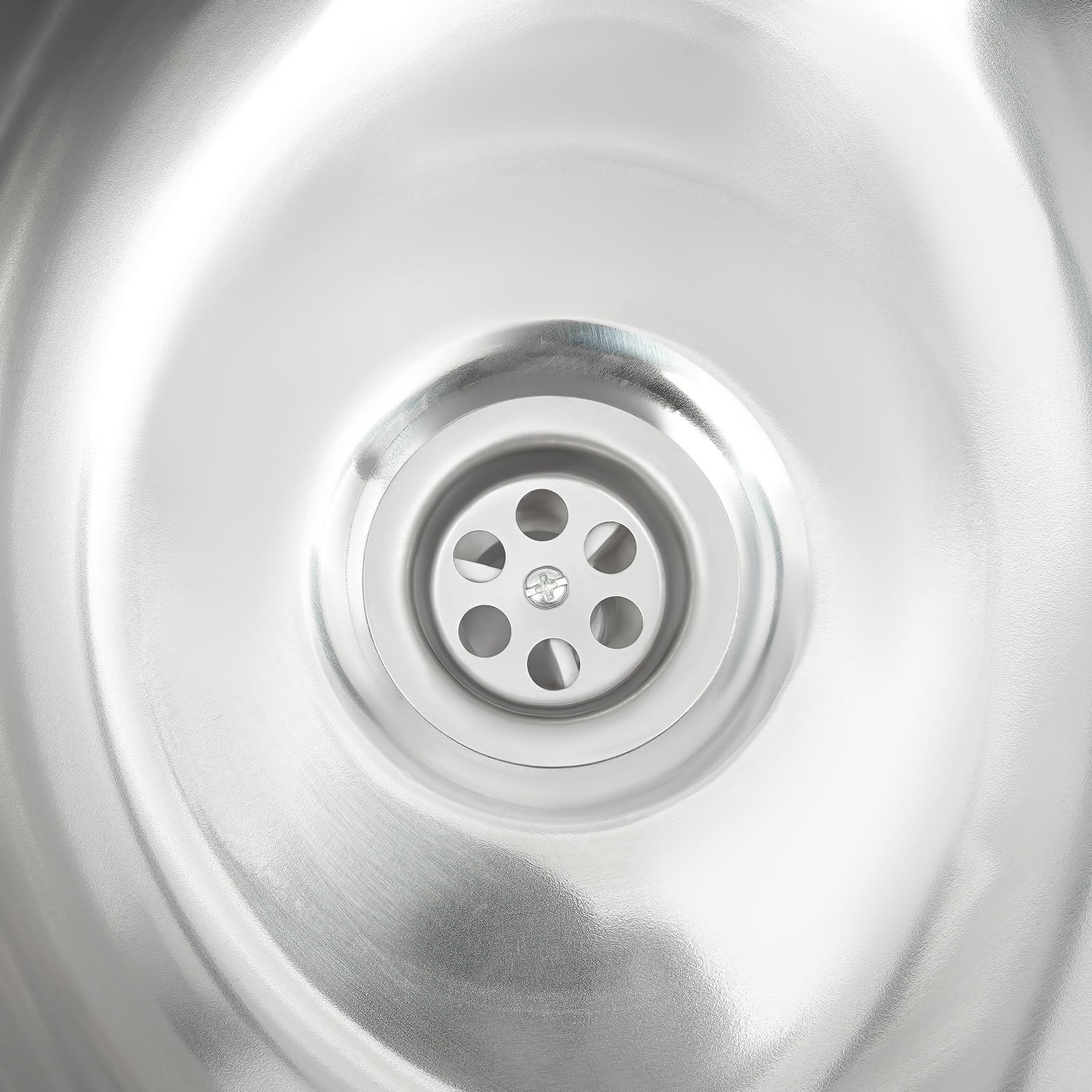 Lavabo angolare 44 x 37 x 13,2 cm, fino a 25 kg, triangolare, con tubo di scarico da 80 cm, per il montaggio a parete, in acciaio inox, piccolo lavello per bagno, cucina, garage