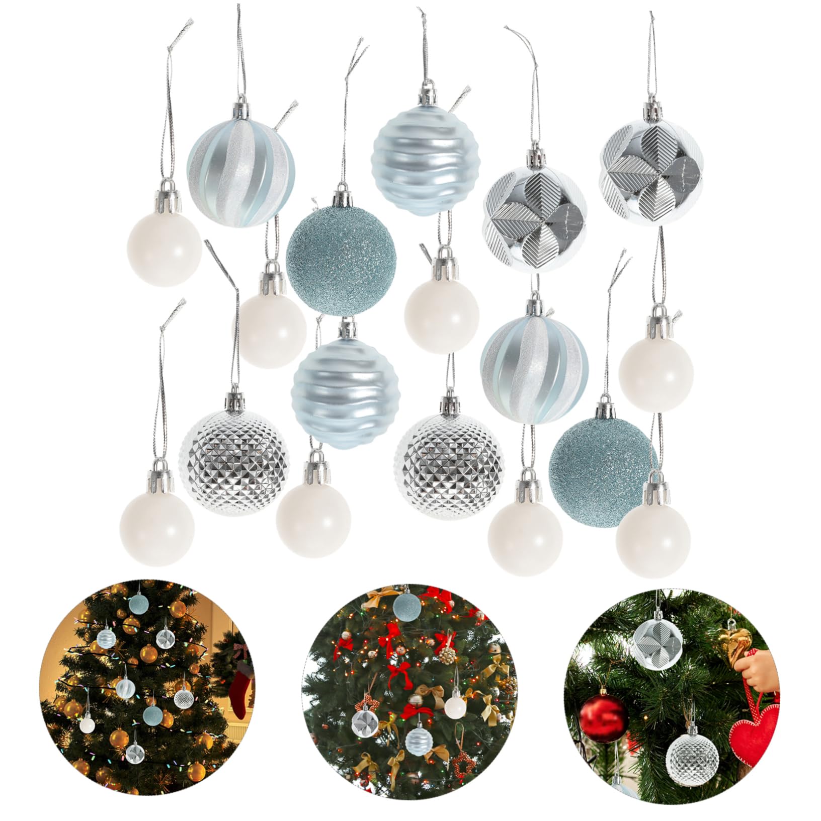 PRETYZOOM 78 STK Weihnachtskugeln Weihnachtskugelverzierung Christbaumschmuck Hängende Kugelweihnachtsverzierung Weihnachtskugel Für Kranz Goblincore-raumdekoration Weihnachtsdeko P.s Blue