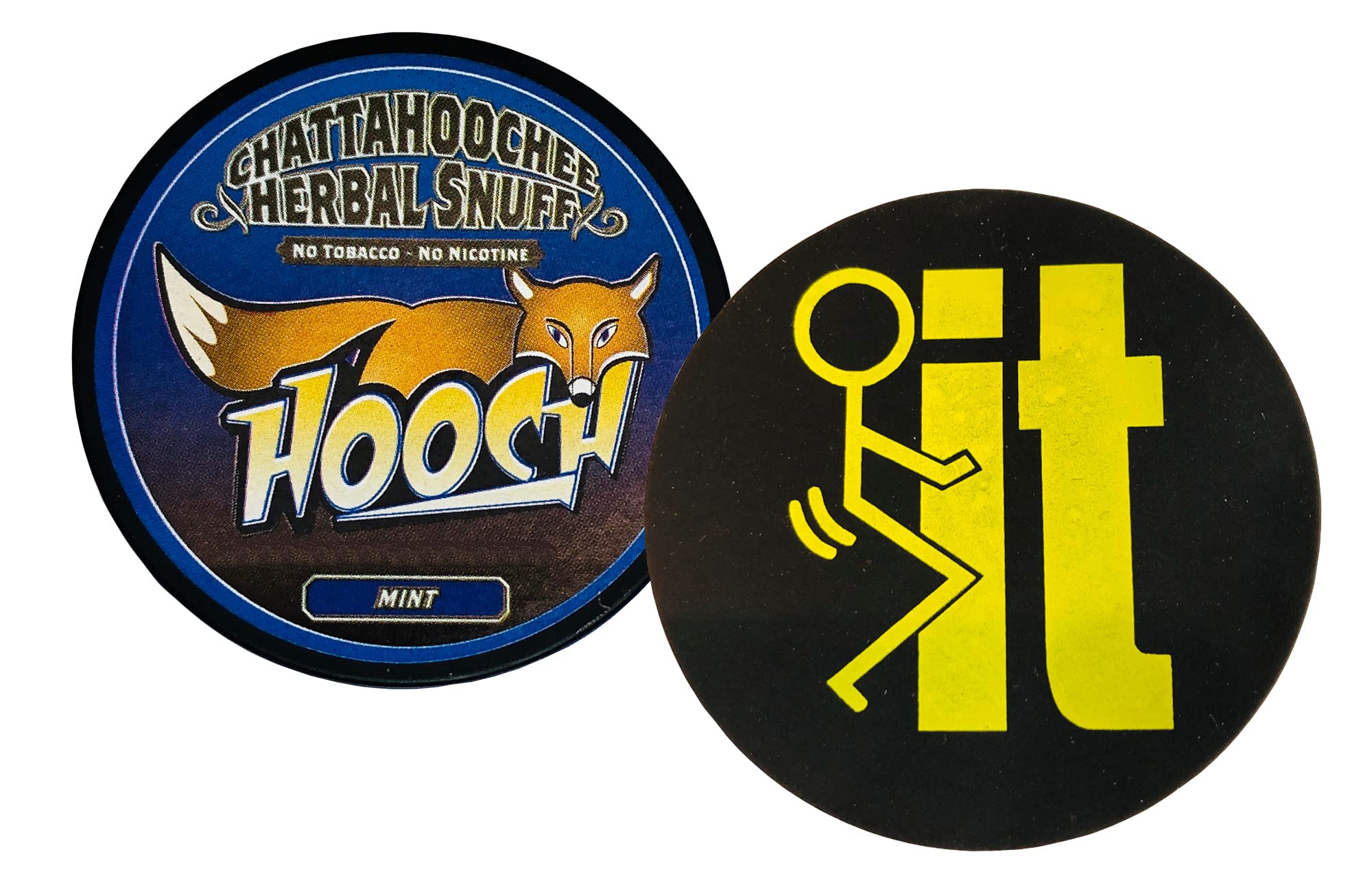 Hooch Herbal SnuffMint Fine Cut 1 Can with DC Crafts Nation Skin Can Cover - FIT Black