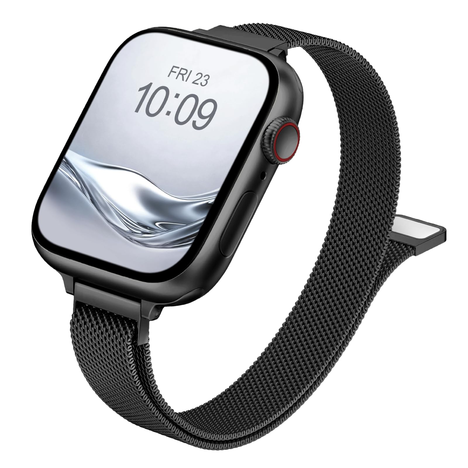 Stainless Steel Thin Milanese Loop Compatible with Apple Watch Band 38mm 40mm 41mm 42mm 44mm 45mm 46mm for women, Slim Metal Magnetic Mesh Bracelet for iWatch Strap Series 11 10 9 8 7 6 5 4 SE 3 2 1