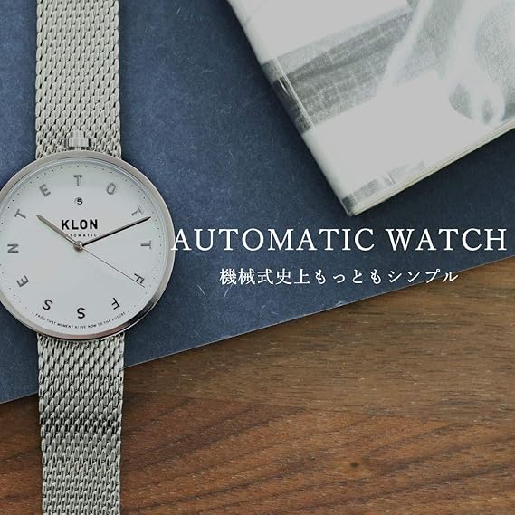 Amazon.co.jp: KLON AUTOMATIC WATCH Mechanical Wristwatch, Mesh  