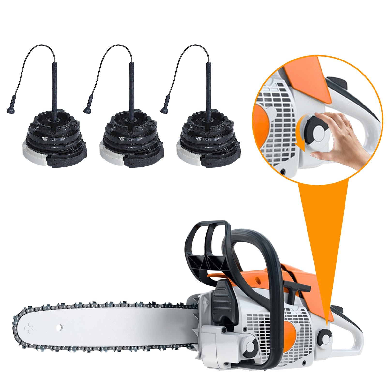 MCHNIC Tappo serbatoio benzina e tappo serbatoio olio per STIHL MS171 MS181 MS210 MS211 MS230 MS231 MS240 MS250 MS251 MS260 MS270 MS280 MS311 MS340