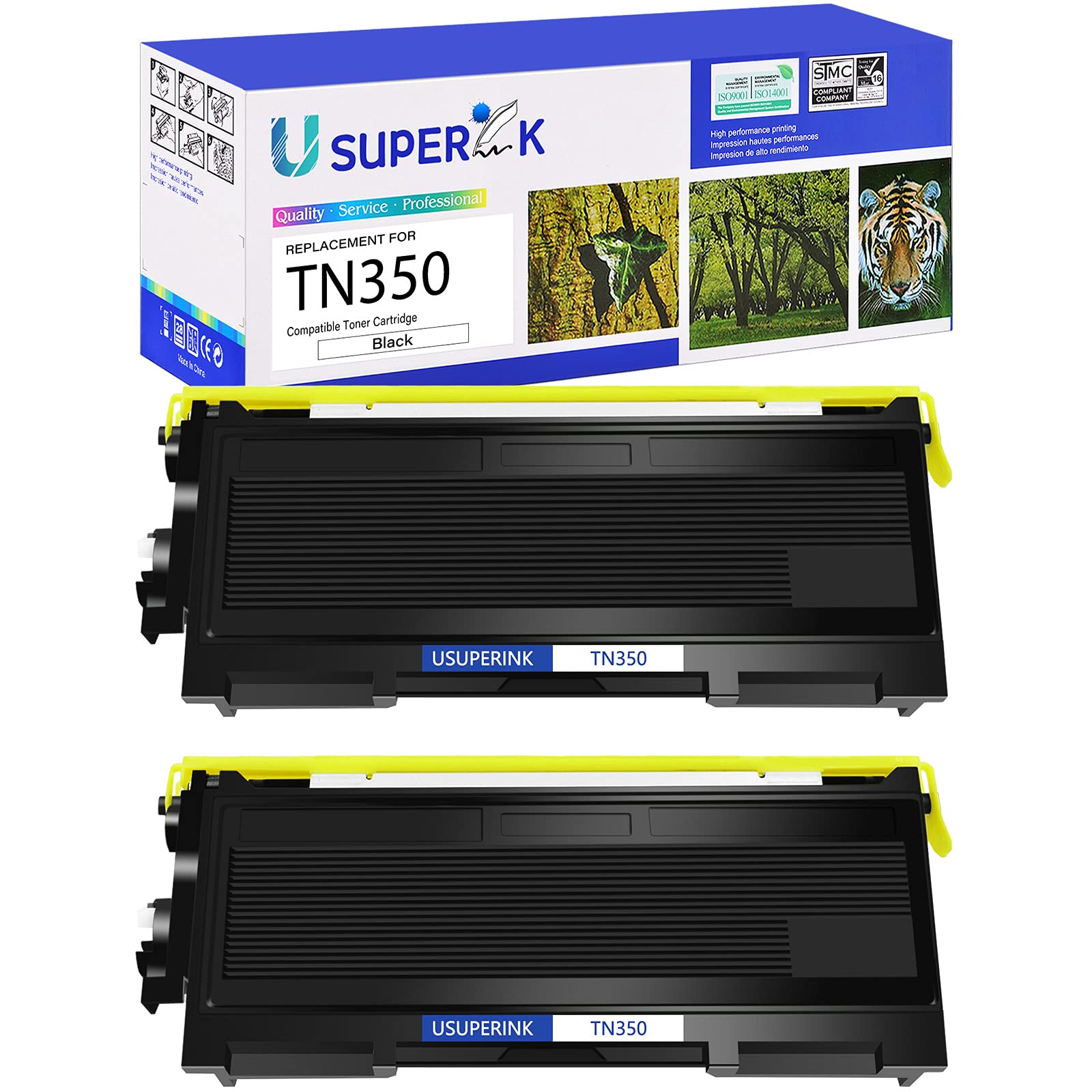 SuperInk Compatible Toner Cartridge Replacement for Brother TN350 TN-350 to use with Intellifax 2820 2920 HL-2070N HL-2040 DCP-7020 DCP-7025 MFC-7225N