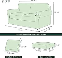 Vista 66 de CHUN YI - Funda elástica para sofá (7 piezas), funda para sofá de 3 plazas con tres respaldos y cojines separados con banda elástica, tela jacquard