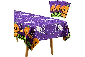 DECORLIFE 3-Pack Plastic Halloween Tablecloths: Spooky Décor for Your Halloween Bash