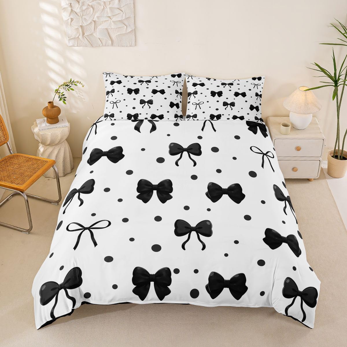 Homewish Kawaii Bowknot Super King zestaw poszewek na kołdrę wstążka kokardka pościel muszka poszewka na kołdrę różowe zestawy łóżek