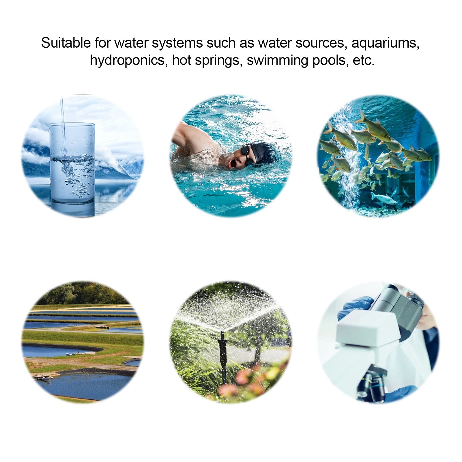 Tester PH con Sonda Sostituibile, Kit Test PH Acquario per Piscine Idroponiche, ℃/F 0-14,00 PH Kit di Monitoraggio della qualità dell'Acqua Dell'acquario(EU Plug 220V)