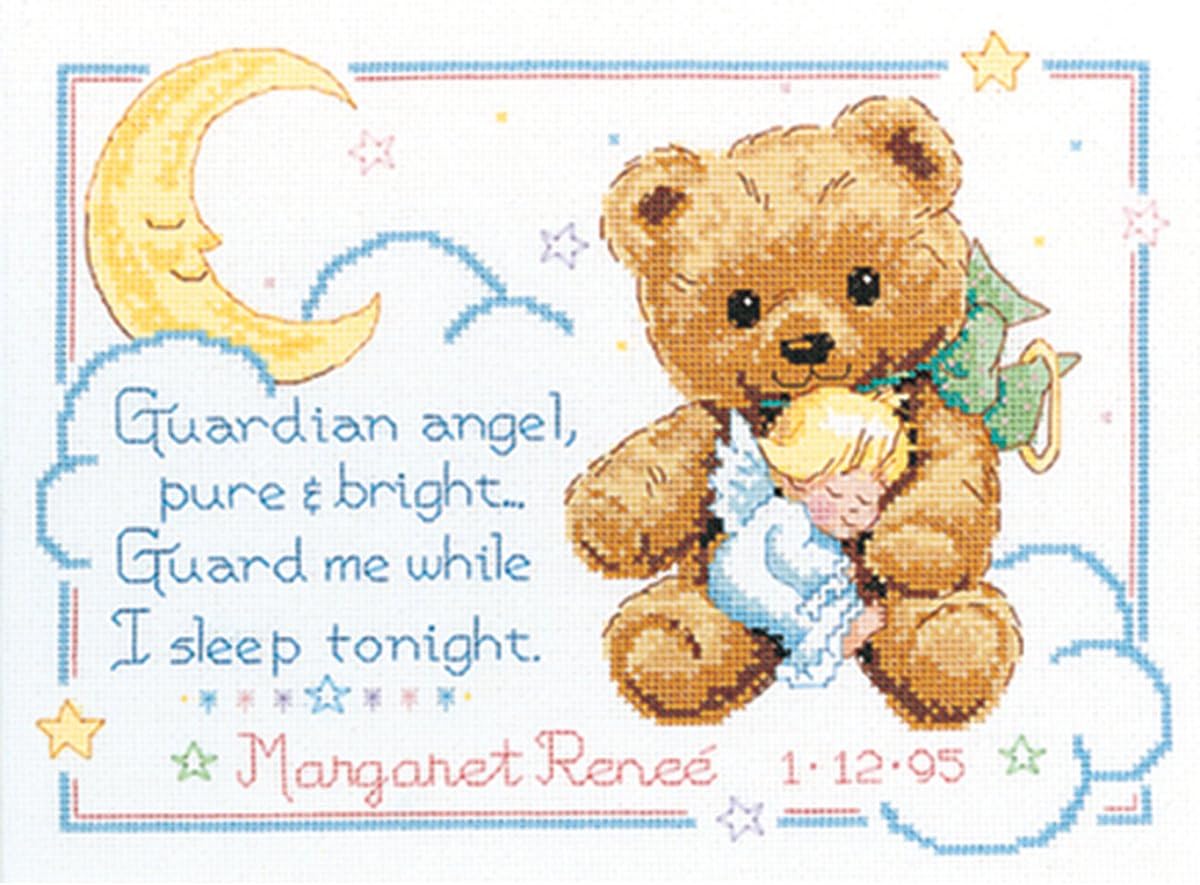 Dimensions Needlecrafts Counted Cross Stitch, Cuddly Bear Birth Record