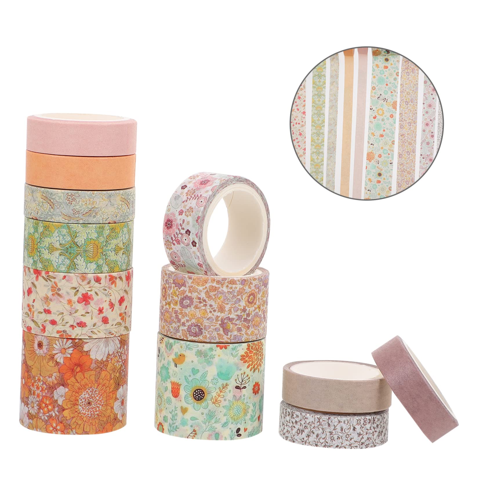 STOBOK 36rollen Washi Tape Dekorative Papierklebebänder Mit Floralen Motiven Für Scrapbooking Und -projekte Kreative Handbuchgestaltung Für Journals Und Bastelarbeiten