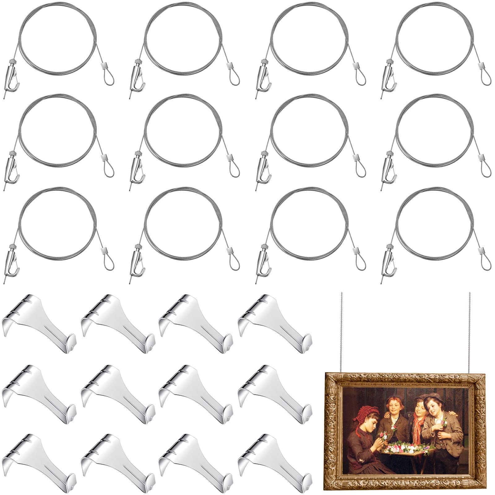 Buy Picture Rail Hooks and Wire Picture Rail Hanging Kit Includes