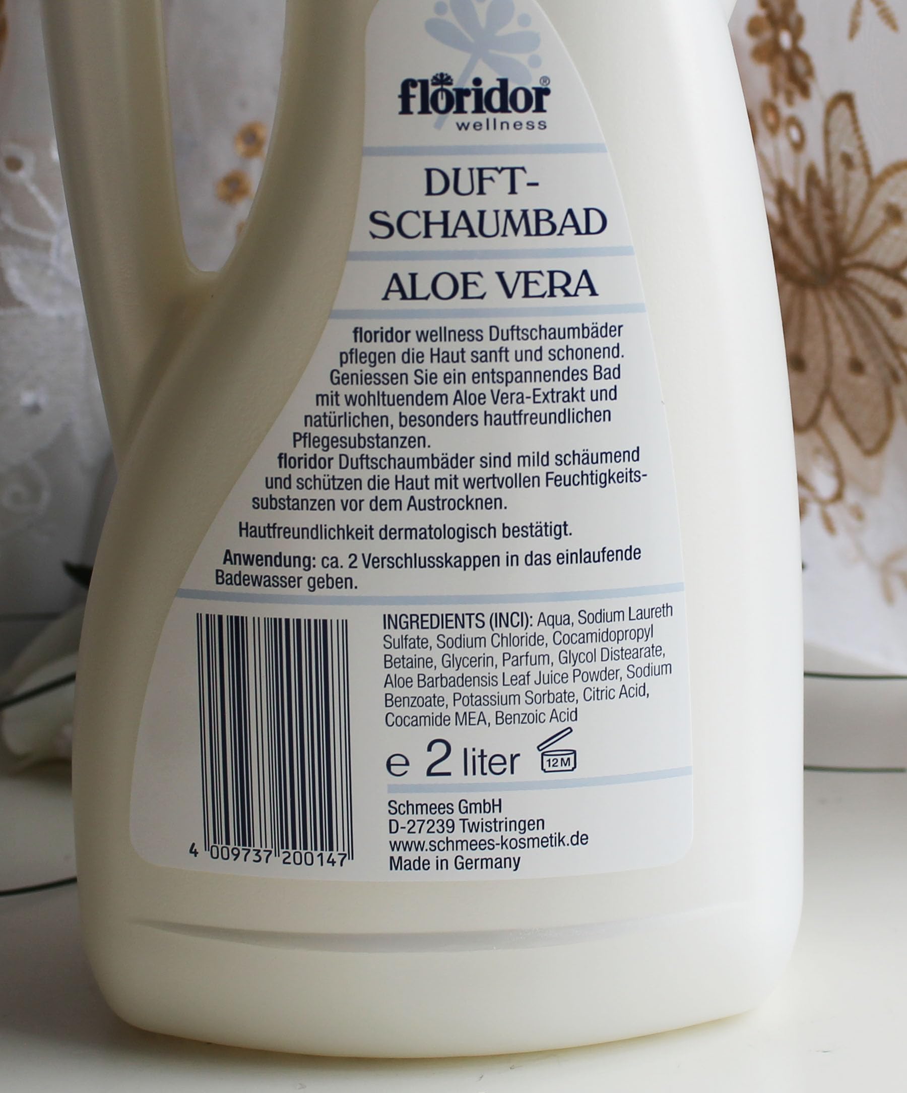 Floridor wellness Duft Schaumbad Aloe Vera 6 x 2L (12 Liter)