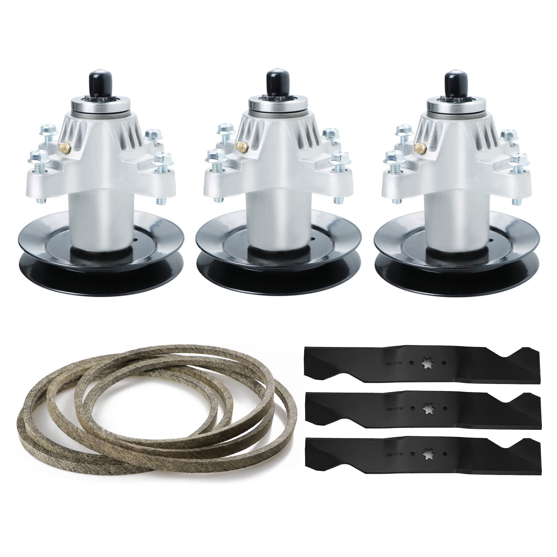 Magorfas Deck Rebuild Kit Lawn Mower Assembly with Pulley Spindle Blade