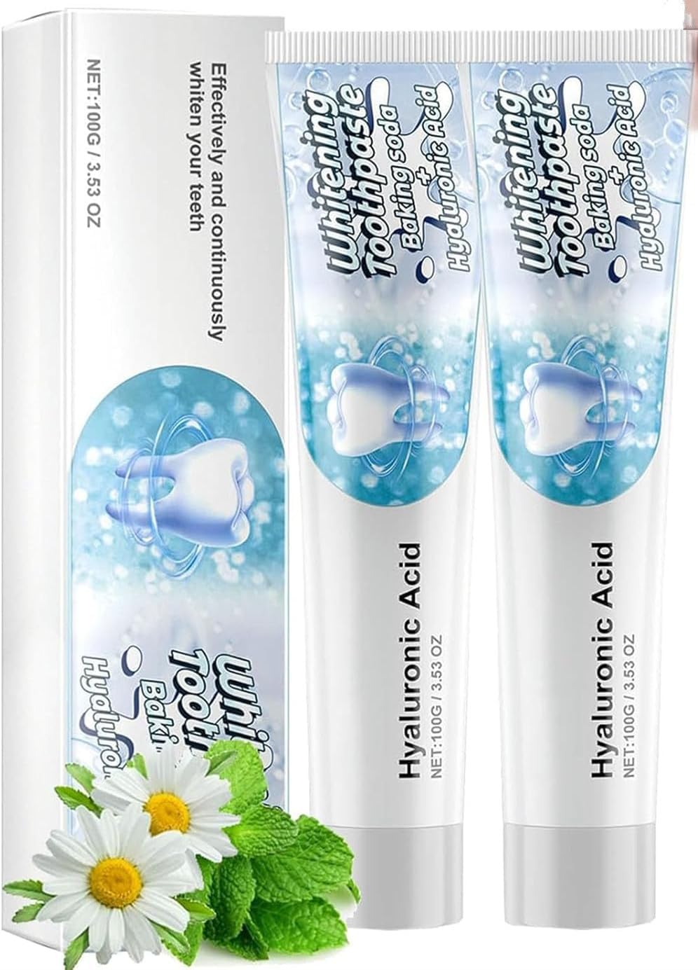 Whitening Toothpaste, Deep Cleaning Care Toothpaste, Refreshing Breath, Tooth Whitening Toothpaste with Baking Soda