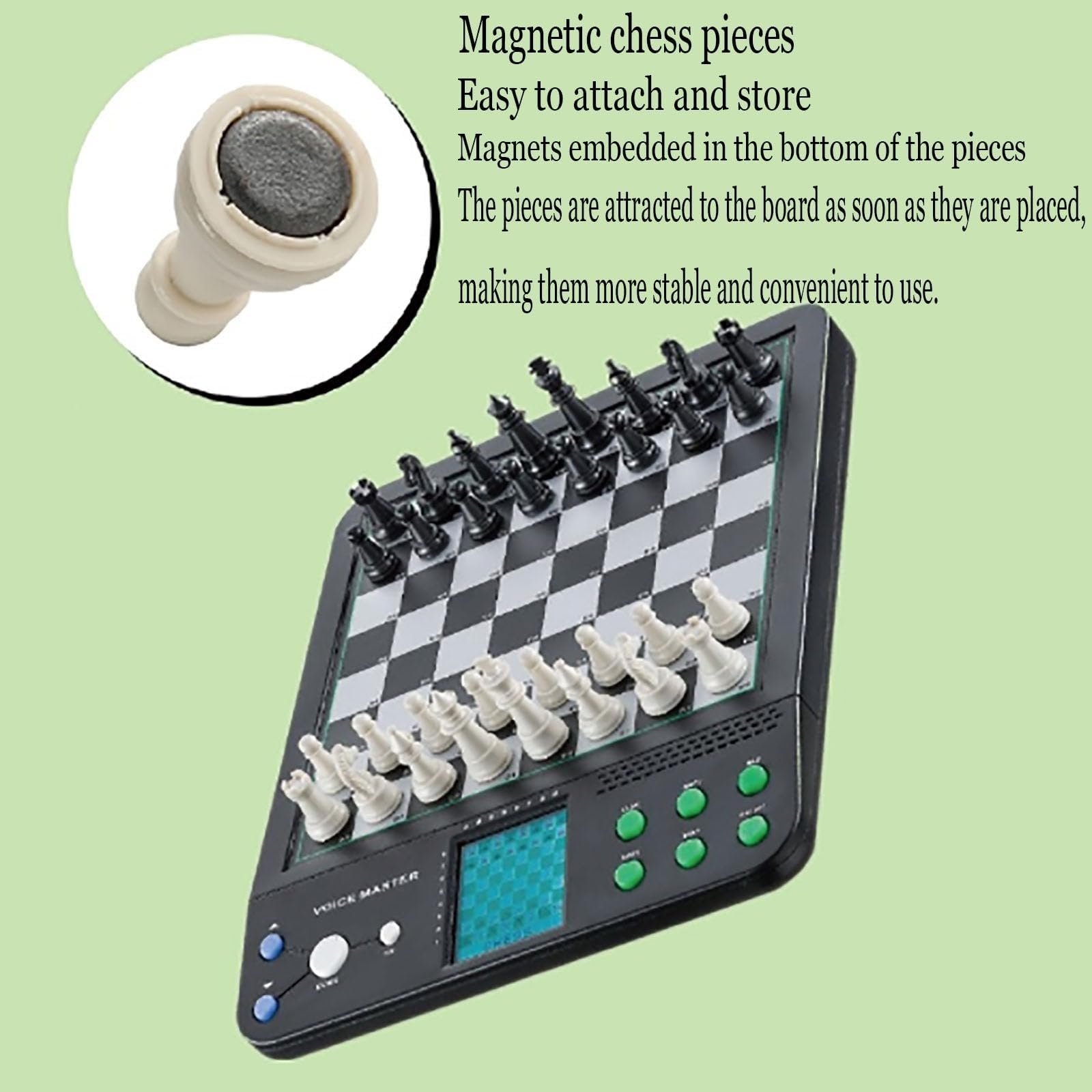 Intelligentes Elektronisches Schachset, Interaktives Schachbrett Mit Traditionellen/elektronischen Modi, Tragbarer Schachcomputer, Verschiedene Spielmöglichkeiten