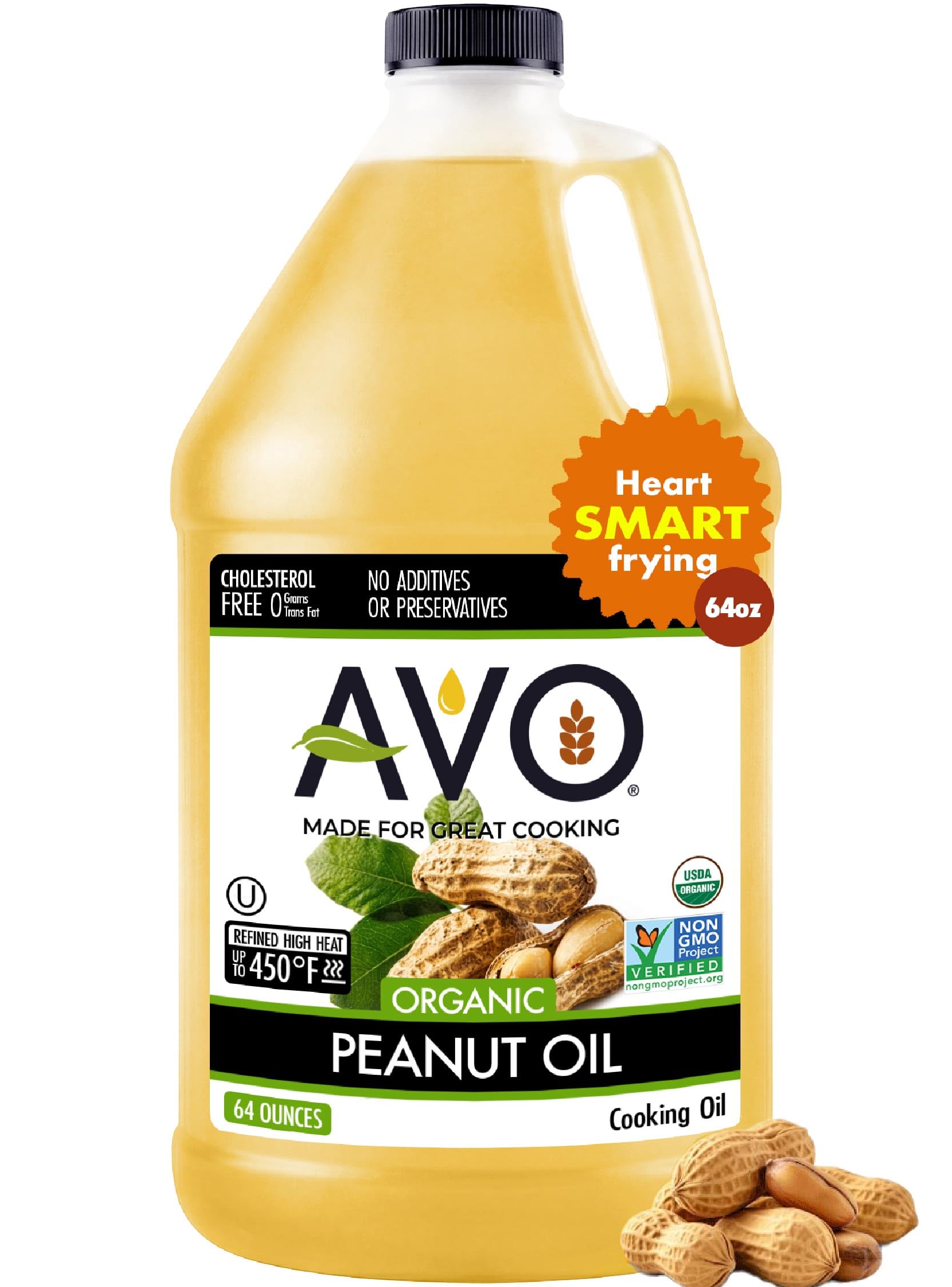Amazon.com : AVO Made for Great Cooking Organic Peanut Oil Half