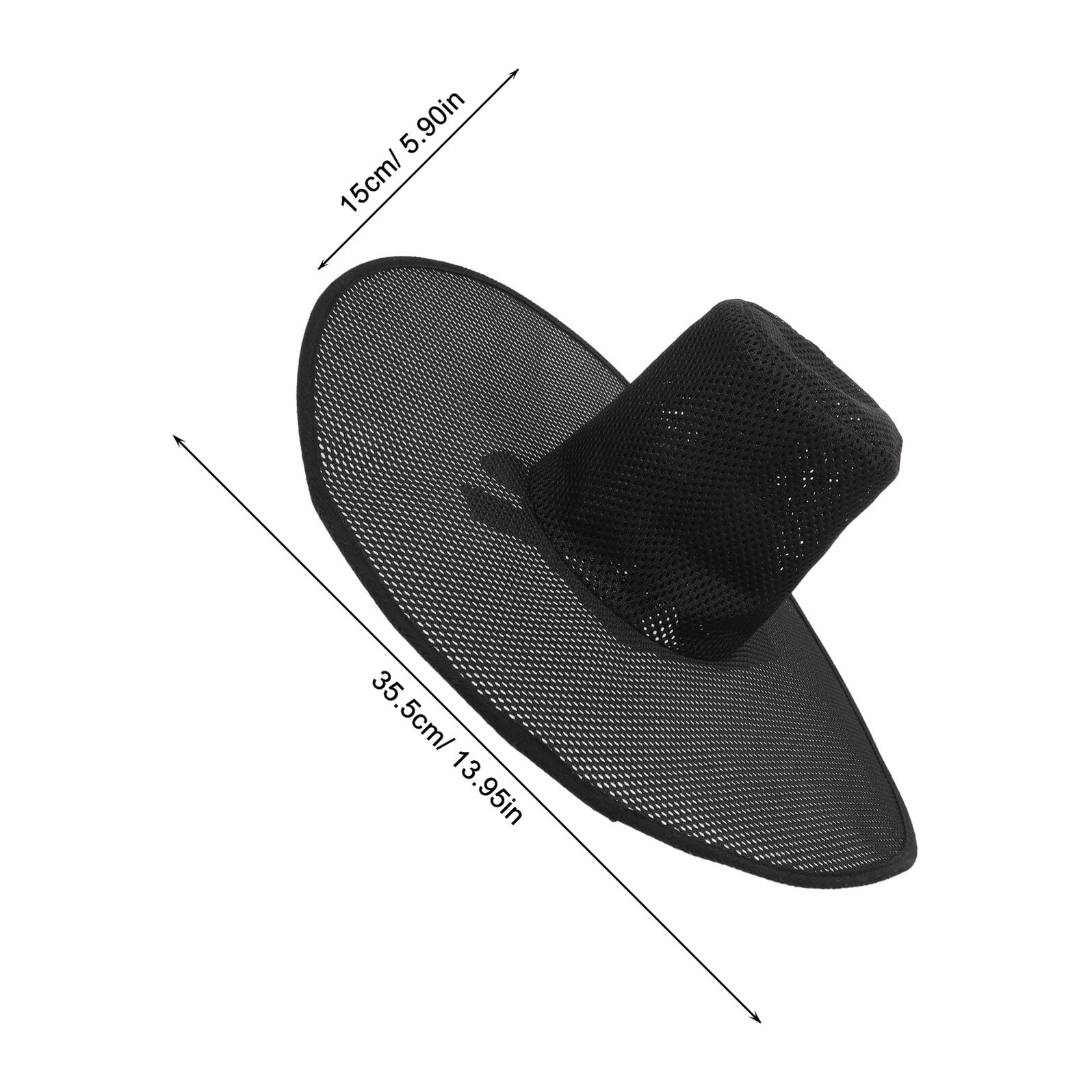 Healvian Sombrero de Disfraz Estilo Coreano Tradicional con Cinta Negra ala Ancha para Fiestas de Navidad Eventos Festivos y Cosplay