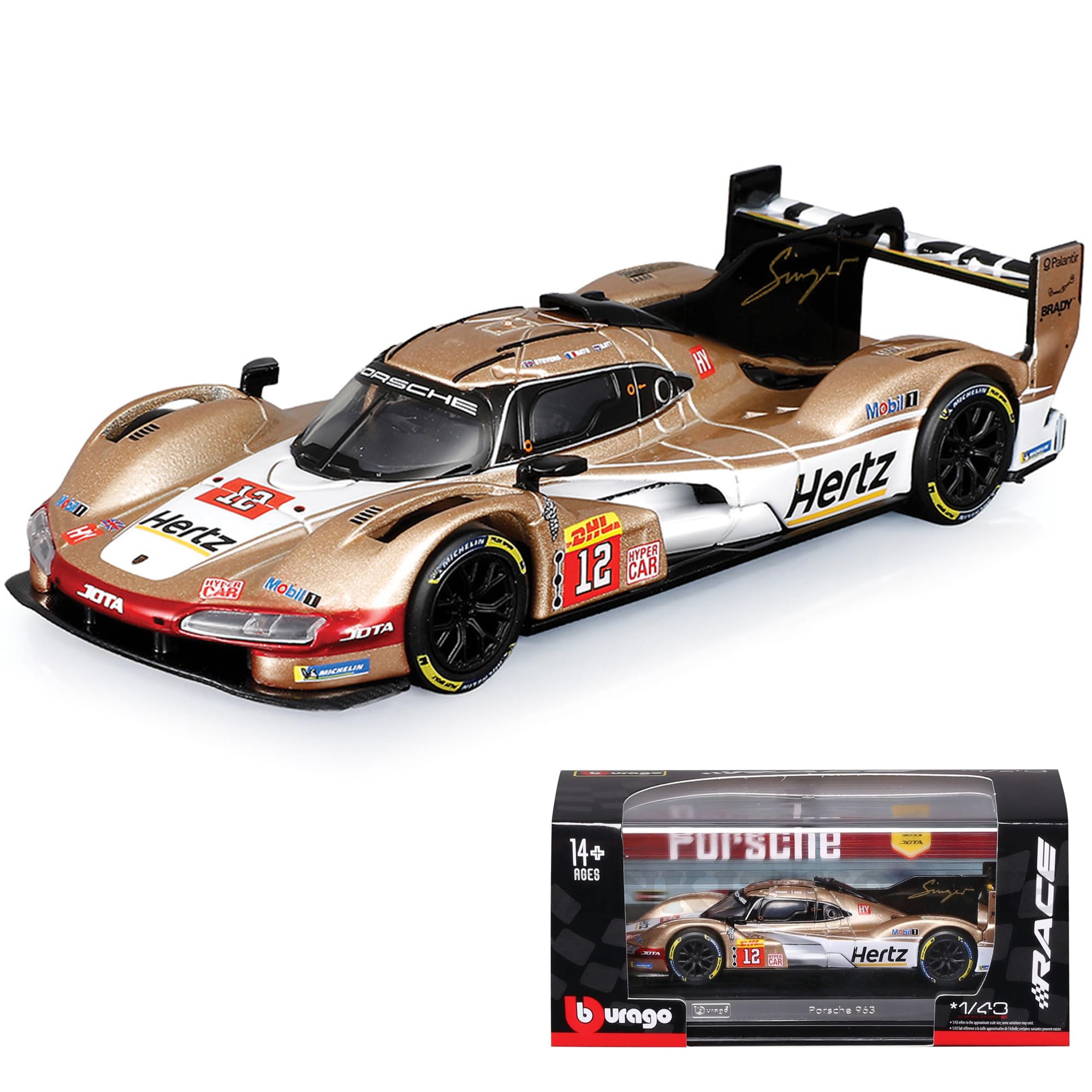 Porsche 963#12 Hertz Team JOTA Hypercar Racing Collection 1/43 Scale Model Car | 24 Hours of Le Mans-image-38