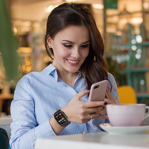 Vista 112 de UUPWPOKT Correa de cuero compatible con Apple Watch Ultra 3/2/1 Band de 1.929 in, 1.811 in, 1.772 in, 1.732 in, 1.654 in, correa de cuero genuino