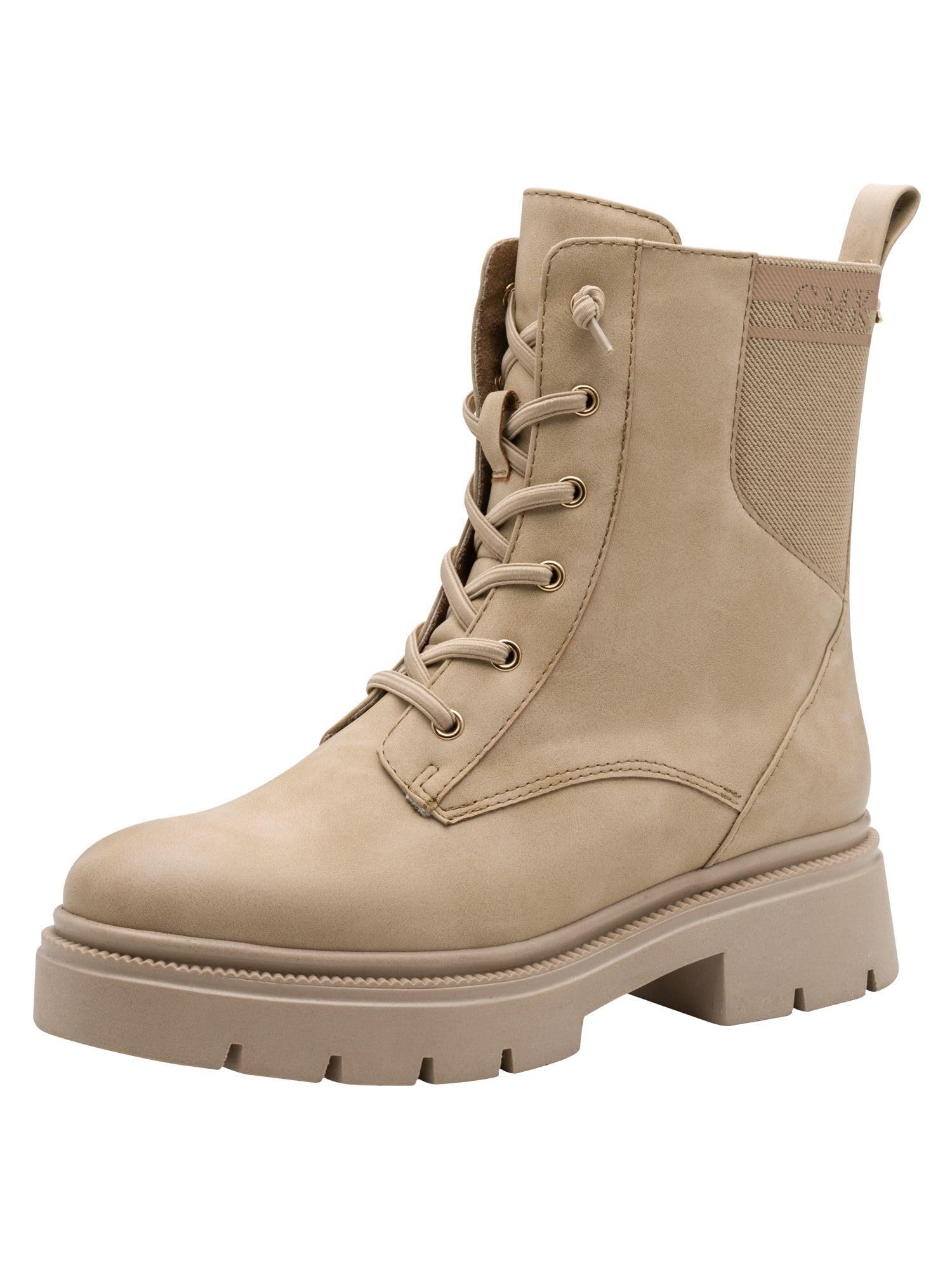 MARCO TOZZI Damen Stiefeletten zum Schnüren Flach mit Reißverschluss