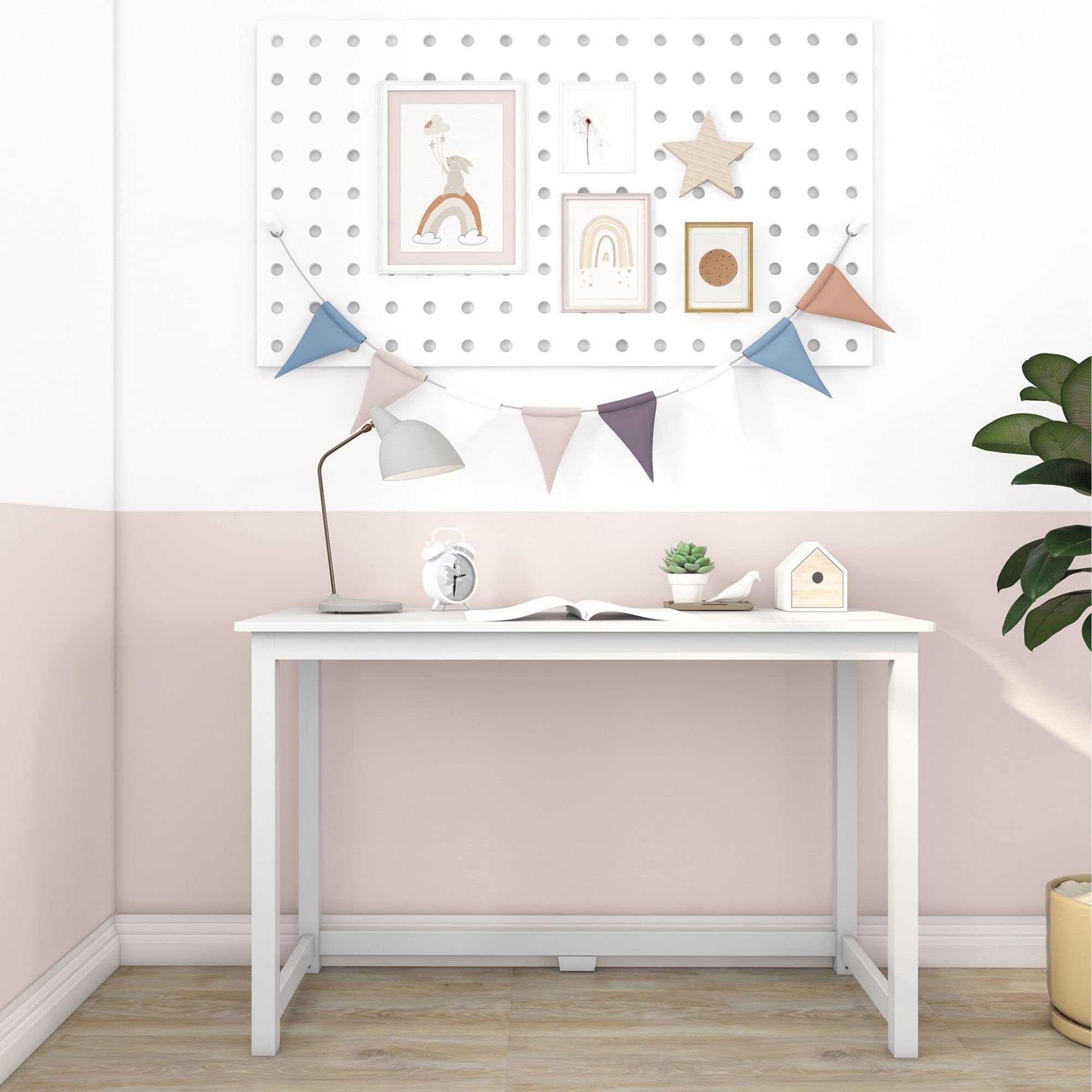 Amazon.co.jp: Max & Lily 木製デスク 47インチ ホワイト