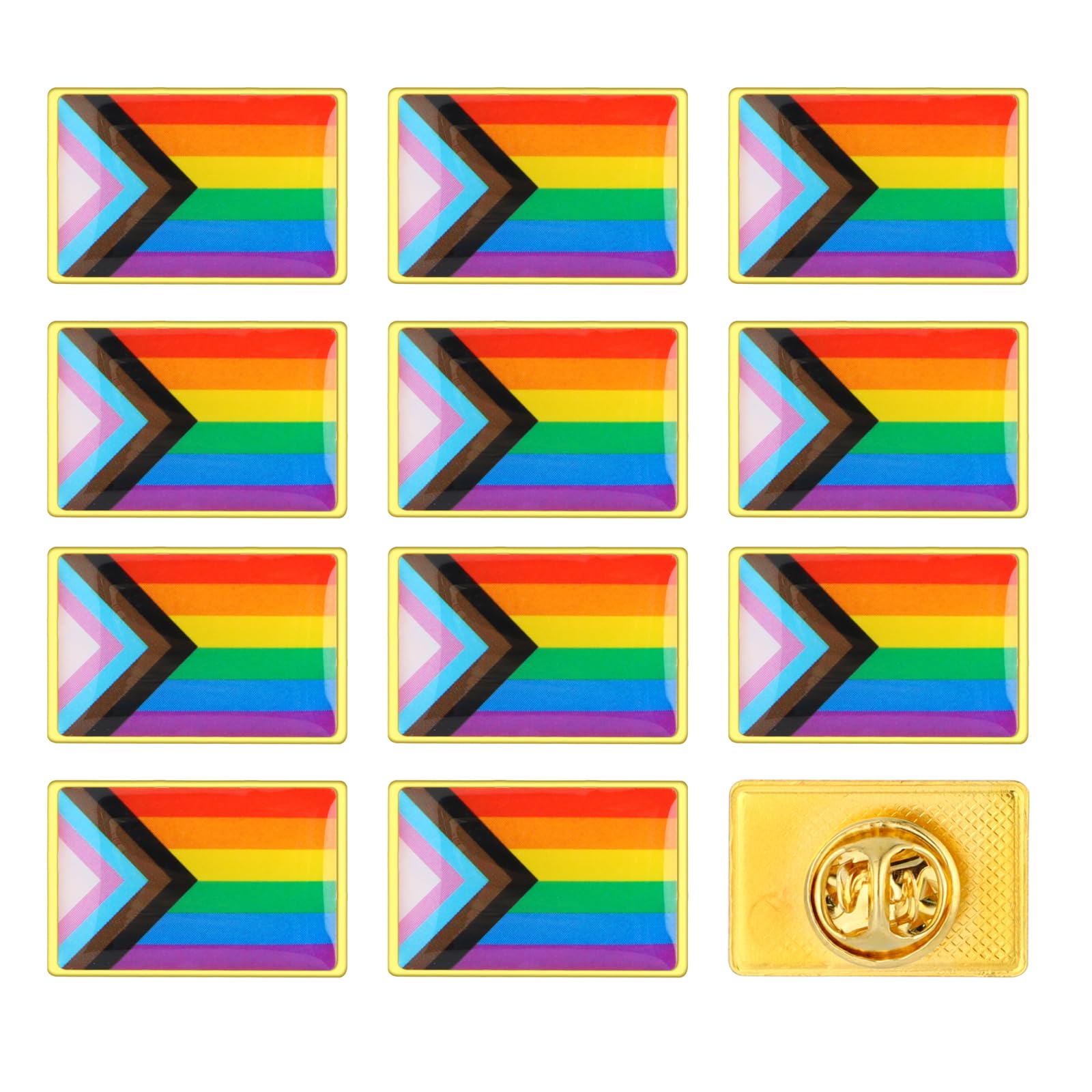 Bandera Orgullo Broches LGBT Reutilizable Arcoiris Pride Flag Pins para Solapa Bolsos Sombreros