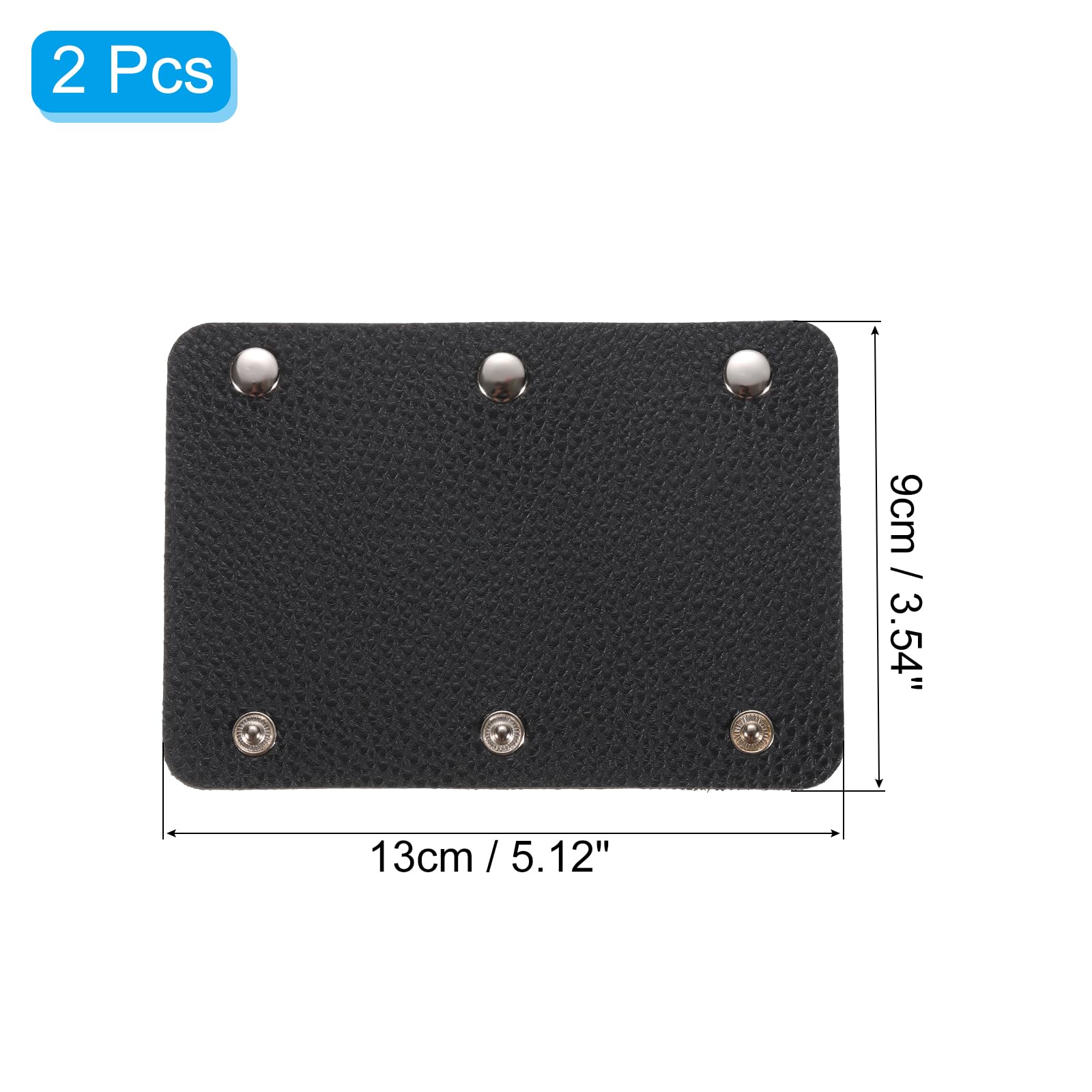Housses De Poignée En Cuir Synthétique - Lot De 2 Protections Pour Sac à Main, Valise Ou Sac De Courses, Avec Fermoir Triple